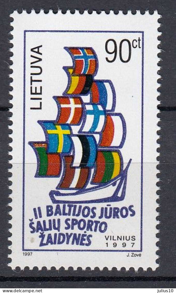 LITHUANIA 1997 Sport Ship Flags MNH(**) Mi 644 #Lt1115 - Bateaux