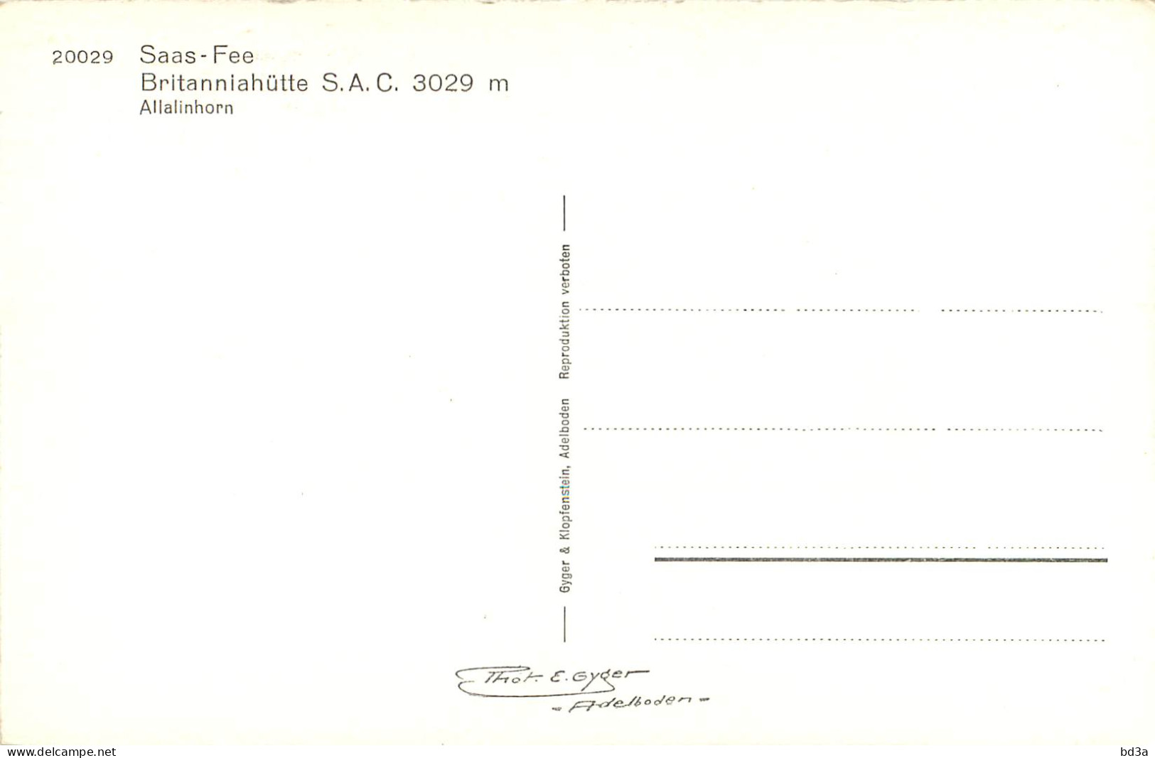 SUISSE - SAAS FEE - Autres & Non Classés