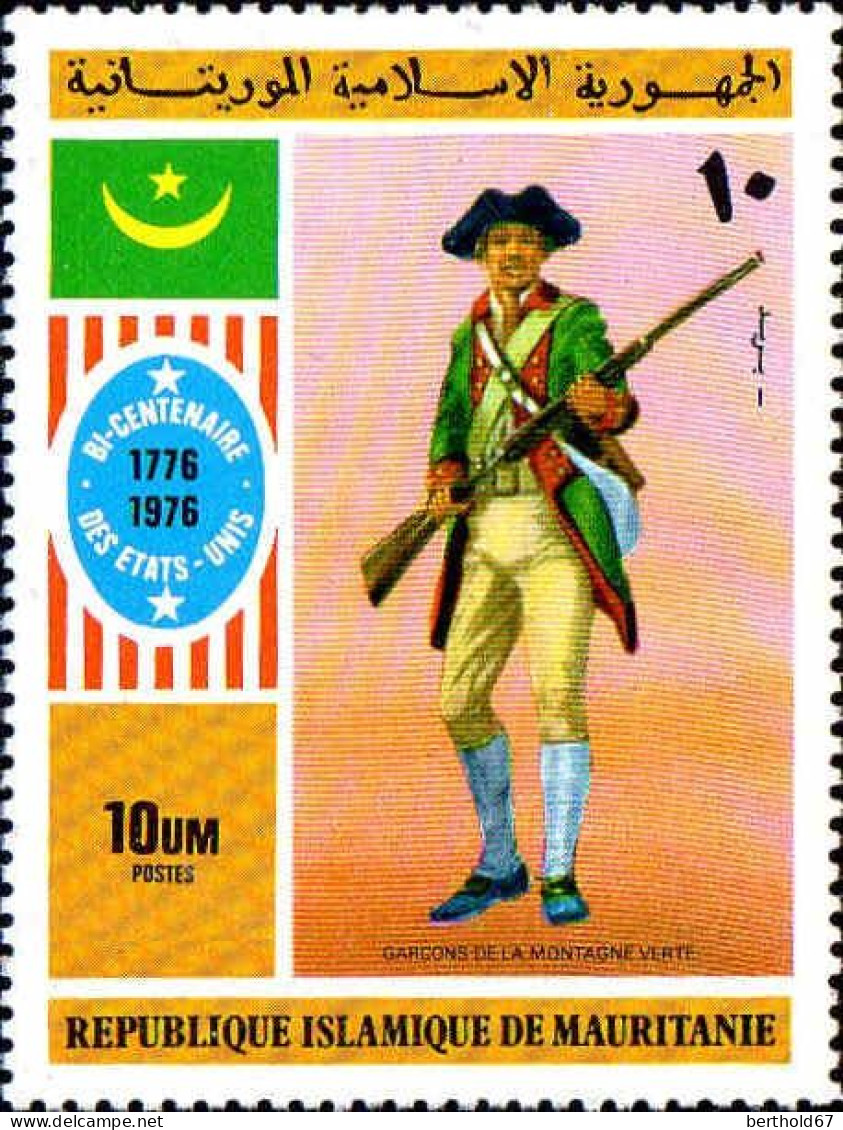 Mauritanie (Rep) Poste N** Yv:346/347 Bicentenaire Des Etats-Unis - Mauritania (1960-...)