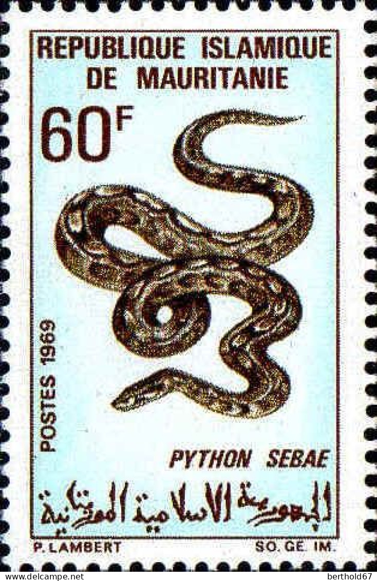 Mauritanie (Rep) Poste N** Yv:263/267 Reptiles - Mauritania (1960-...)