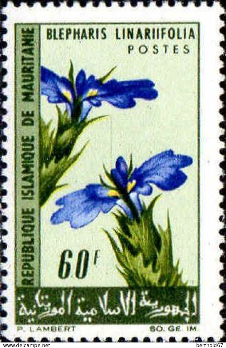 Mauritanie (Rep) Poste N** Yv:208/213 Fleurs - Mauretanien (1960-...)