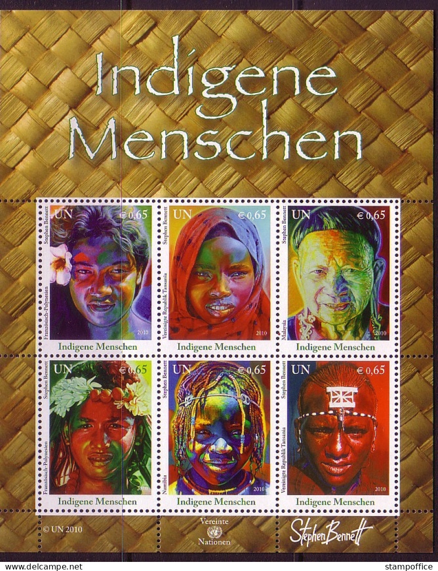 UNO WIEN BLOCK 29 POSTFRISCH(MINT) INDIGENE MENSCHEN (II) 2010 - Blocks & Sheetlets