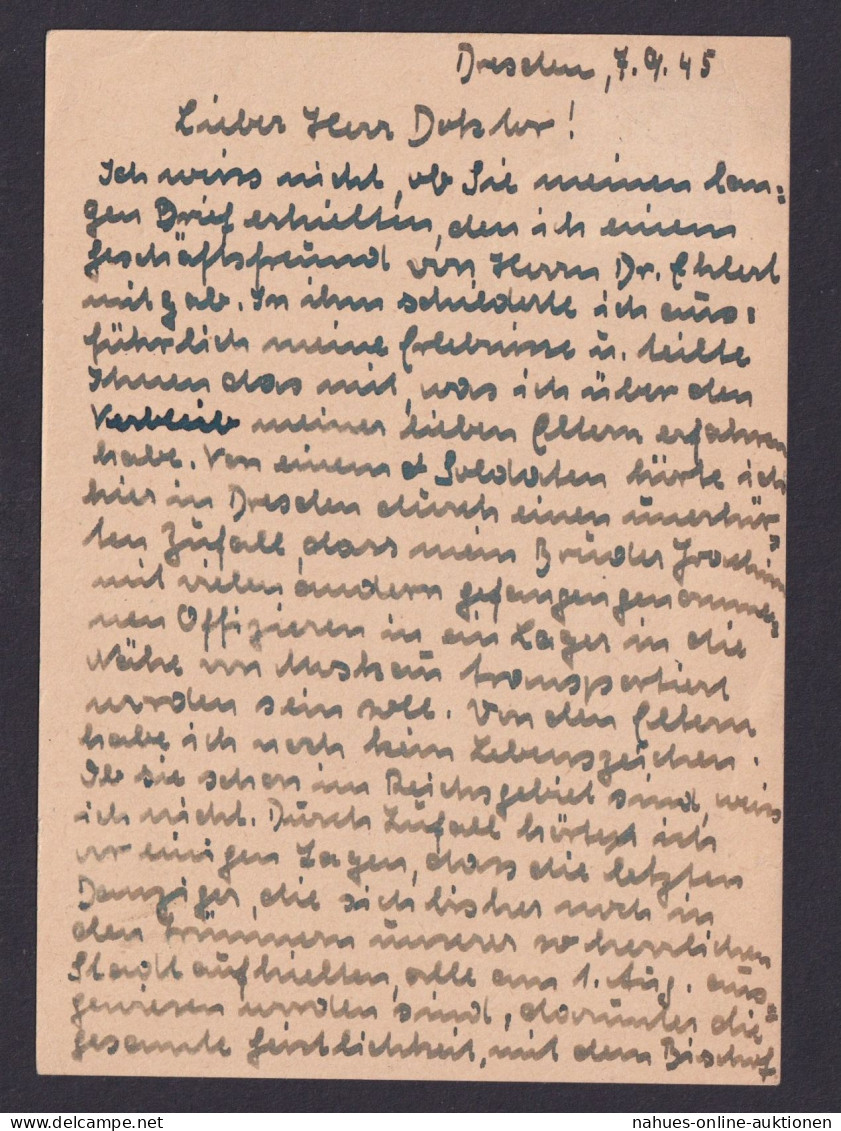 Alliierte Besetzung SBZ Postkarte Annaberg Erzgebirge Sachsen SST 1496 B.1946 - Sonstige & Ohne Zuordnung
