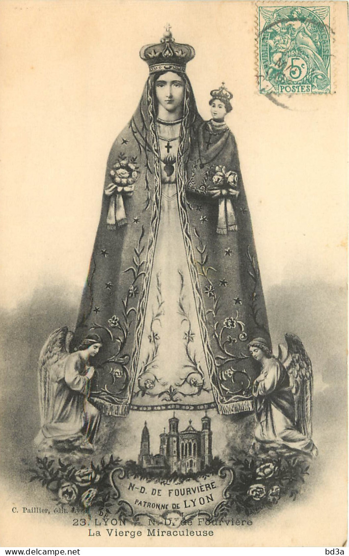 LYON NOTRE DAME DE FOURVIERE - LA VIERGE - Virgen Maria Y Las Madonnas