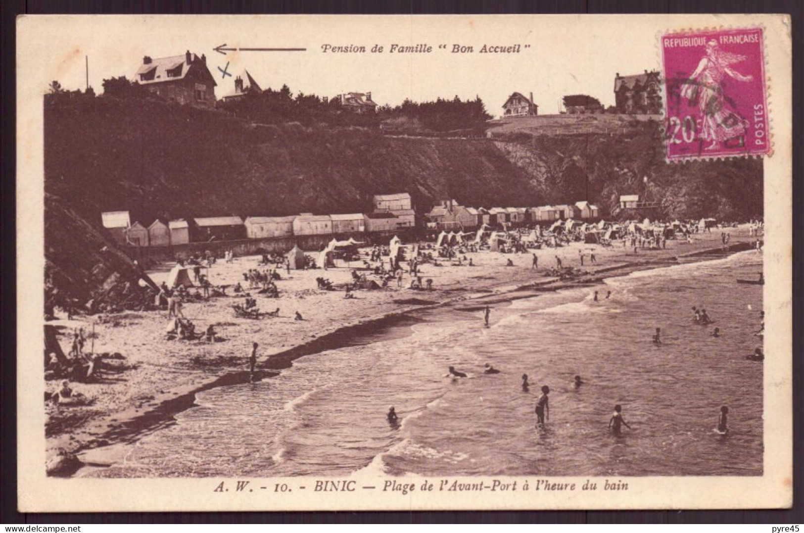 BINIC PLAGE DE L AVANT PORT A L HEURE DU BAIN 22 - Binic