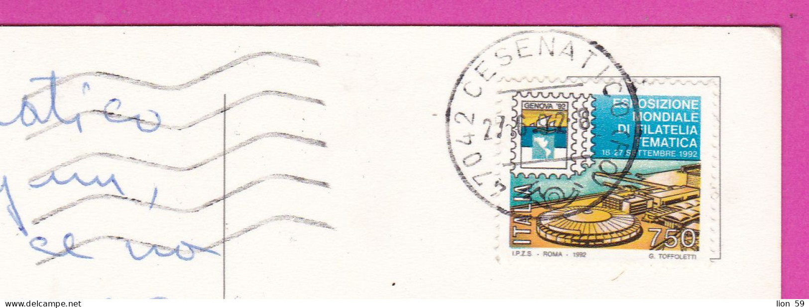 294049 / Italy - CESENATICO 4 View Woman Pin-up PC 1992 USED - 750 L   International Philatelic Exhibition, Genoa '92 - 1991-00: Poststempel