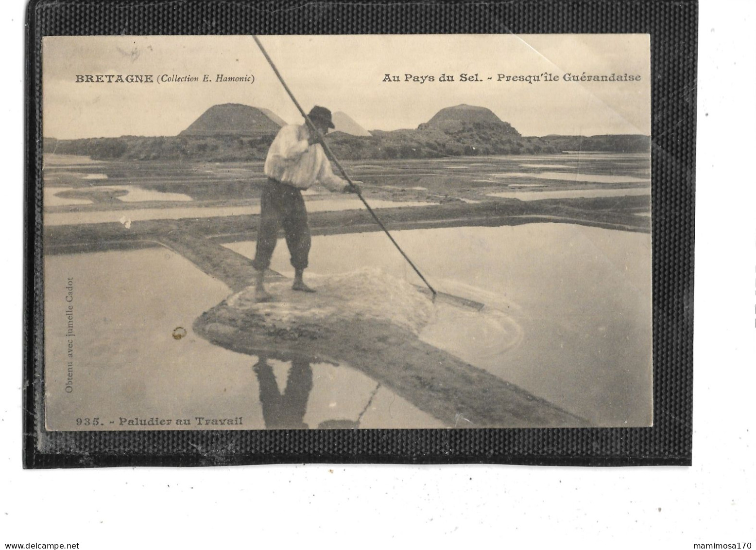 44- GUERANDE- Beau Plan Animé D'un " PALUDIER " En ACTION Dans Ses SALINS En 1900 - Guérande