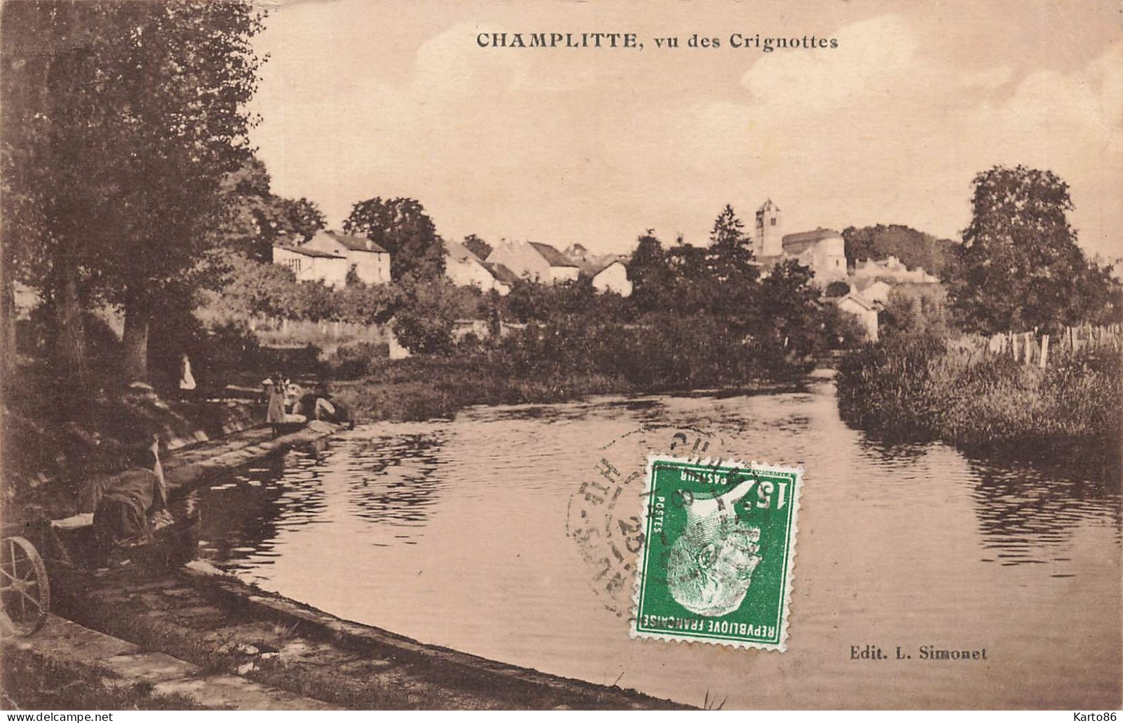 Champlitte * Le Village , Vu Des Crignottes * Lavoir Laveuses Lavandières - Champlitte