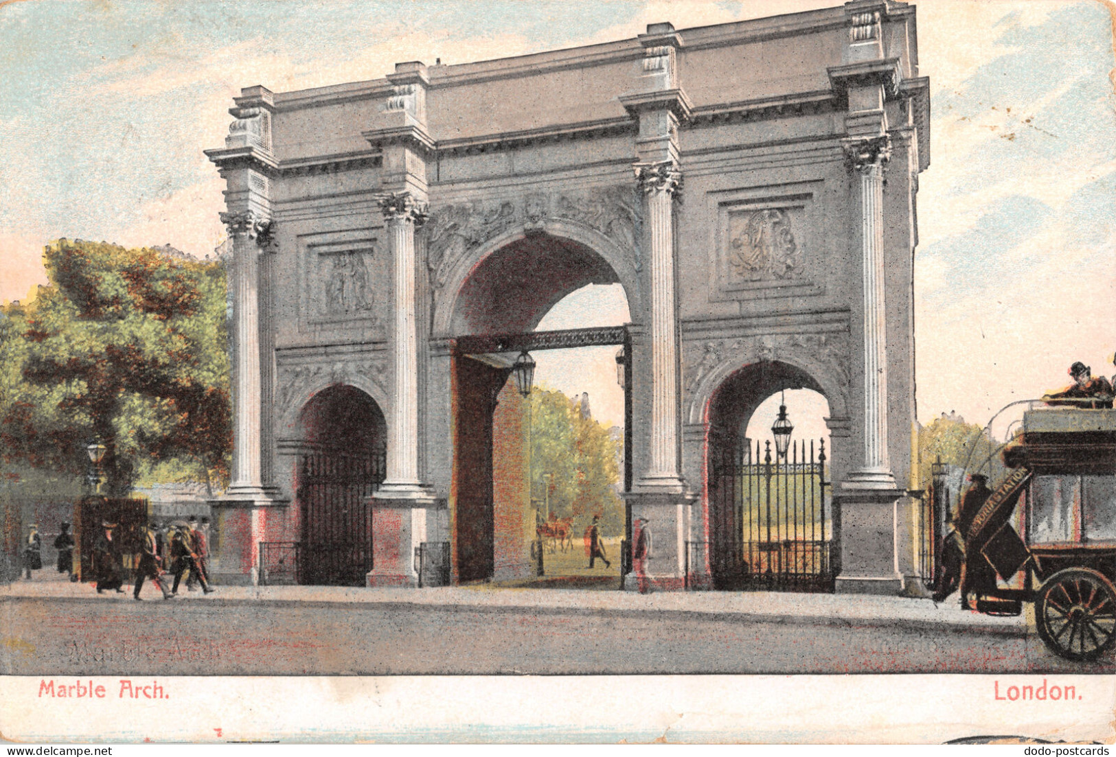 R334306 London. Marble Arch. Postcard. 1906 - Andere & Zonder Classificatie