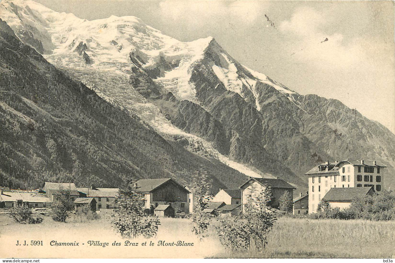 74 - CHAMONIX - VILLAGES DES PRAZ ET LE MONT BLANC - Chamonix-Mont-Blanc
