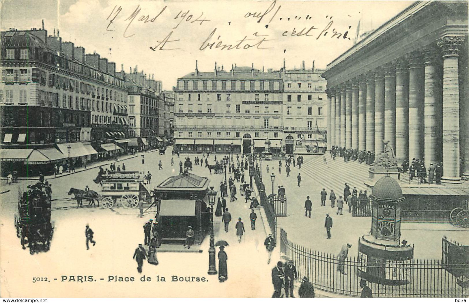 75 - PARIS - PLACE DE LA BOURSE - Plazas