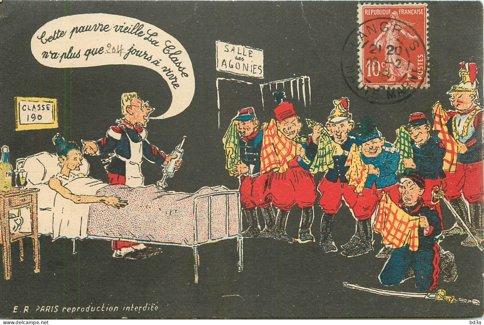 CPA MILITAIRE - SALLE DES AGONIES - Humor