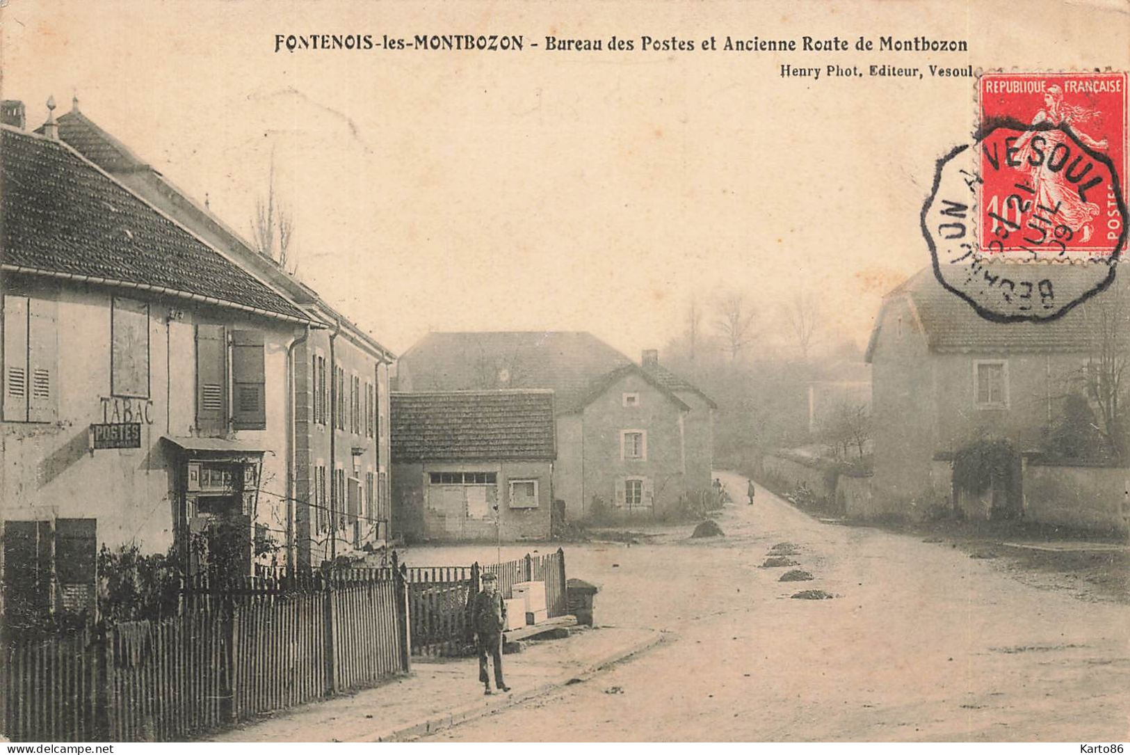 Fontenois Les Montbozon * Bureau Des Postes Et Ancienne Route De Montbozon * Débit De Tabac Tabacs - Other & Unclassified