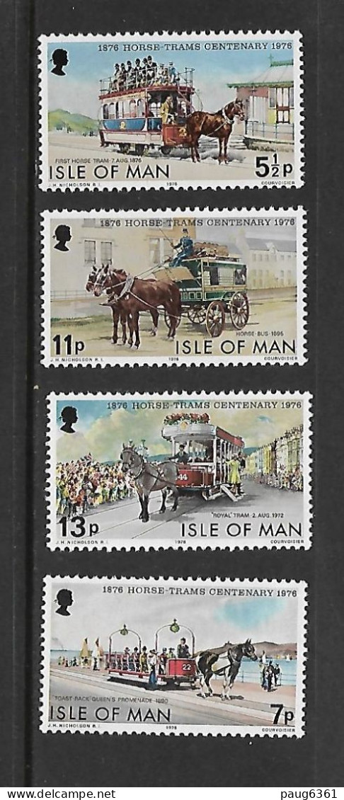 ILE DE MAN 1976 TRAMWAYS  YVERT N°71/74 NEUF MNH** - Strassenbahnen