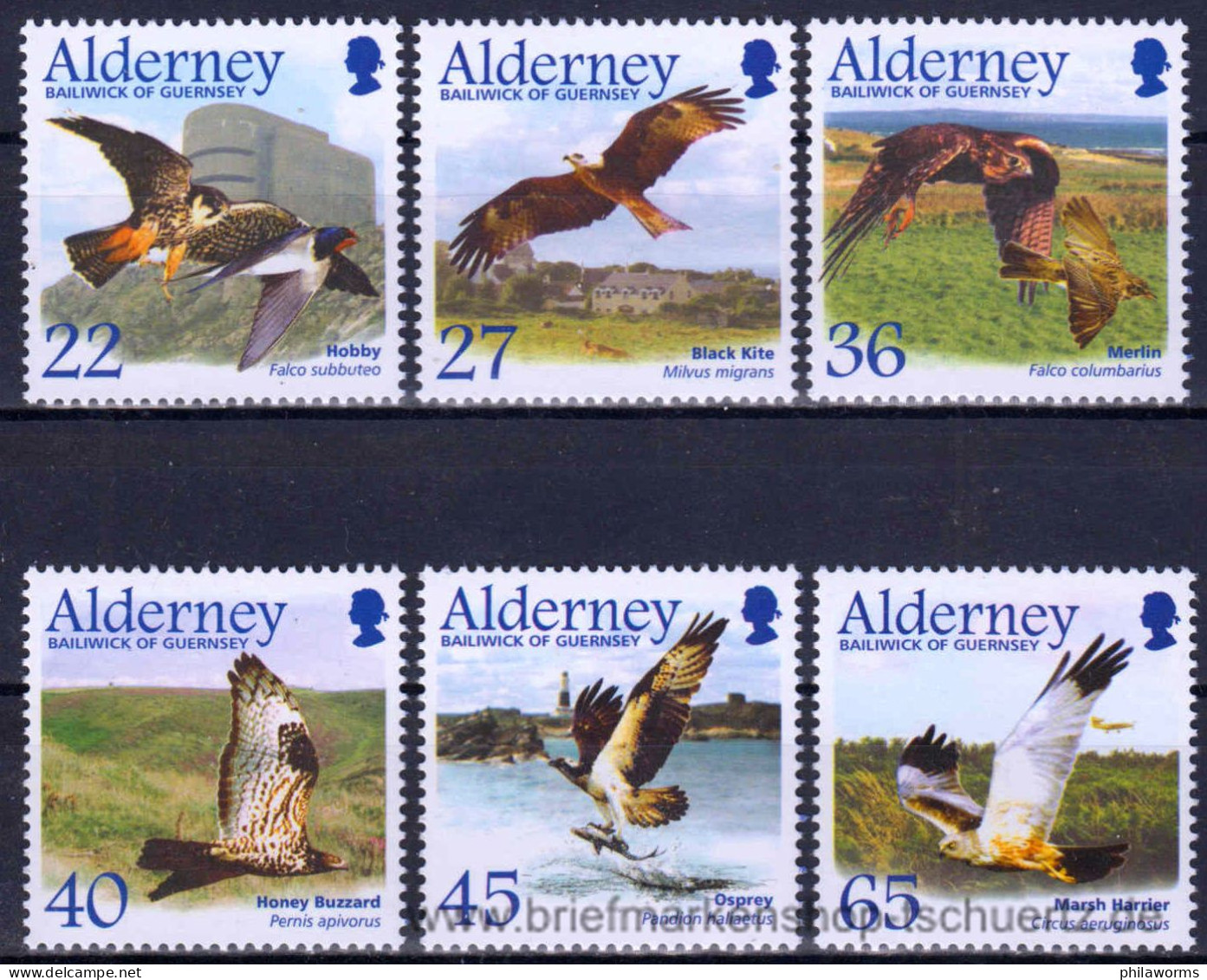 Alderney 2002, Mi. 188-93 ** - Alderney
