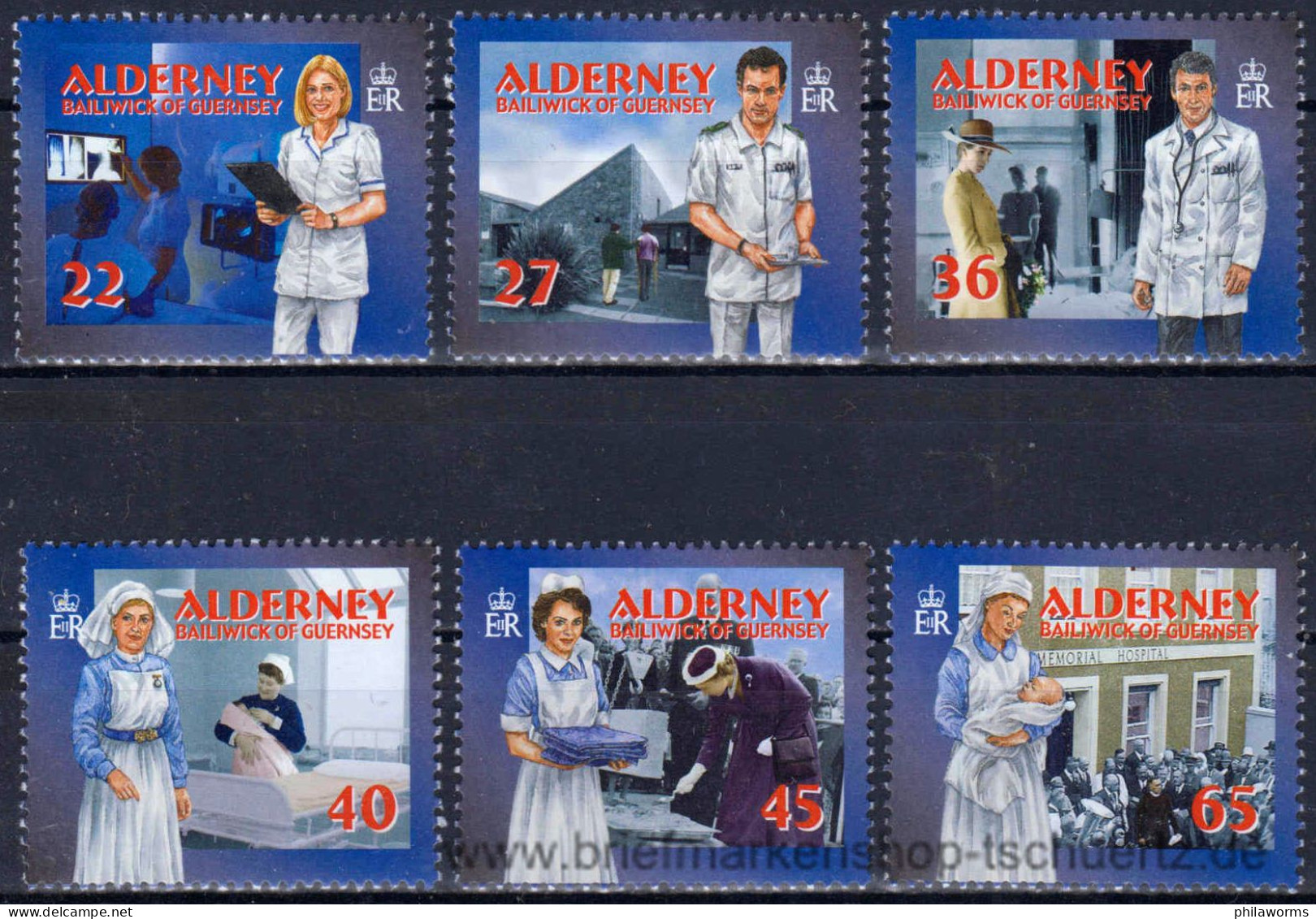 Alderney 2001, Mi. 167-72 C ** - Alderney