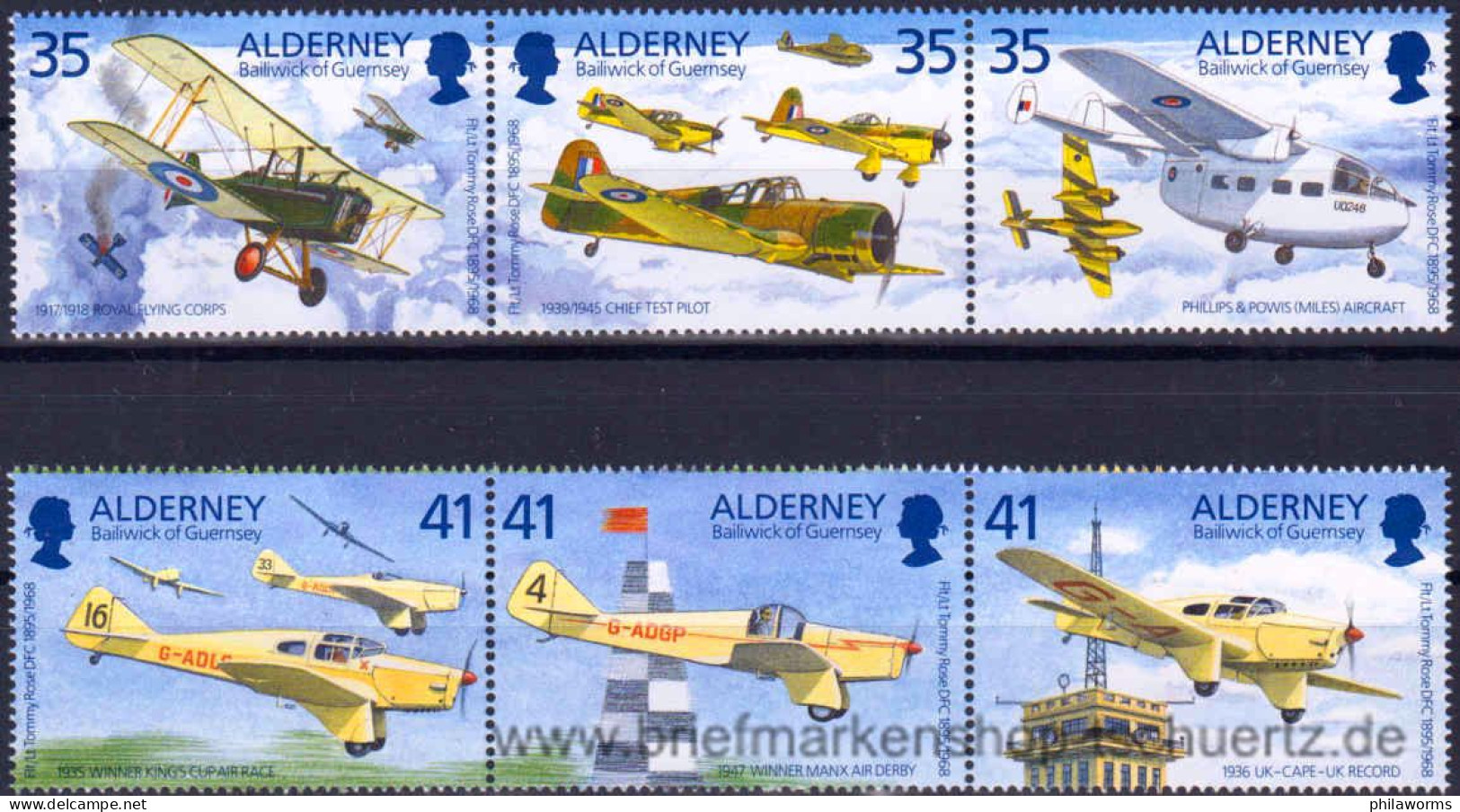 Alderney 1995, Mi. 83-88 ZD ** - Alderney