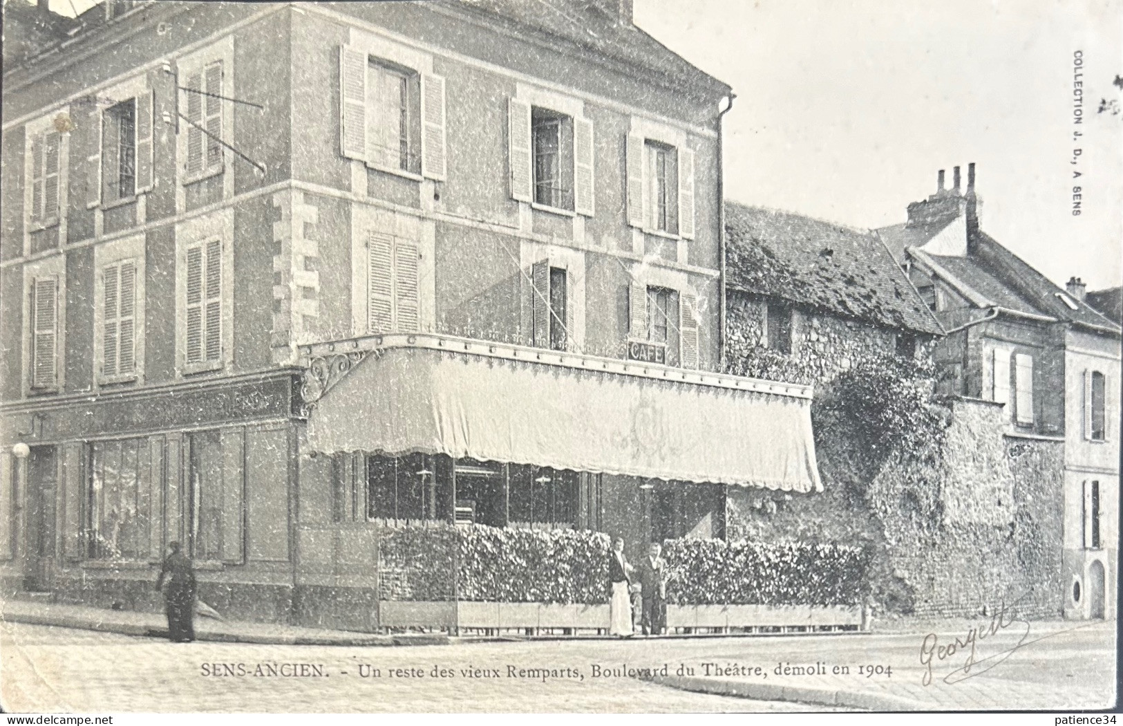 89 - SENS-ANCIEN - Un Reste Des Vieux Remparts, Boulevard Du Théâtre, Démoli En 1904 - Sens