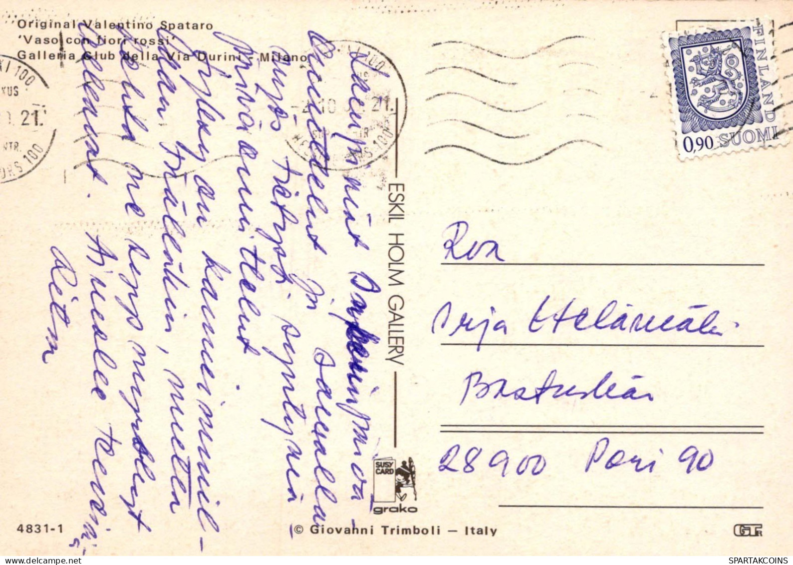 FLORES Vintage Tarjeta Postal CPSM #PAR229.A - Blumen