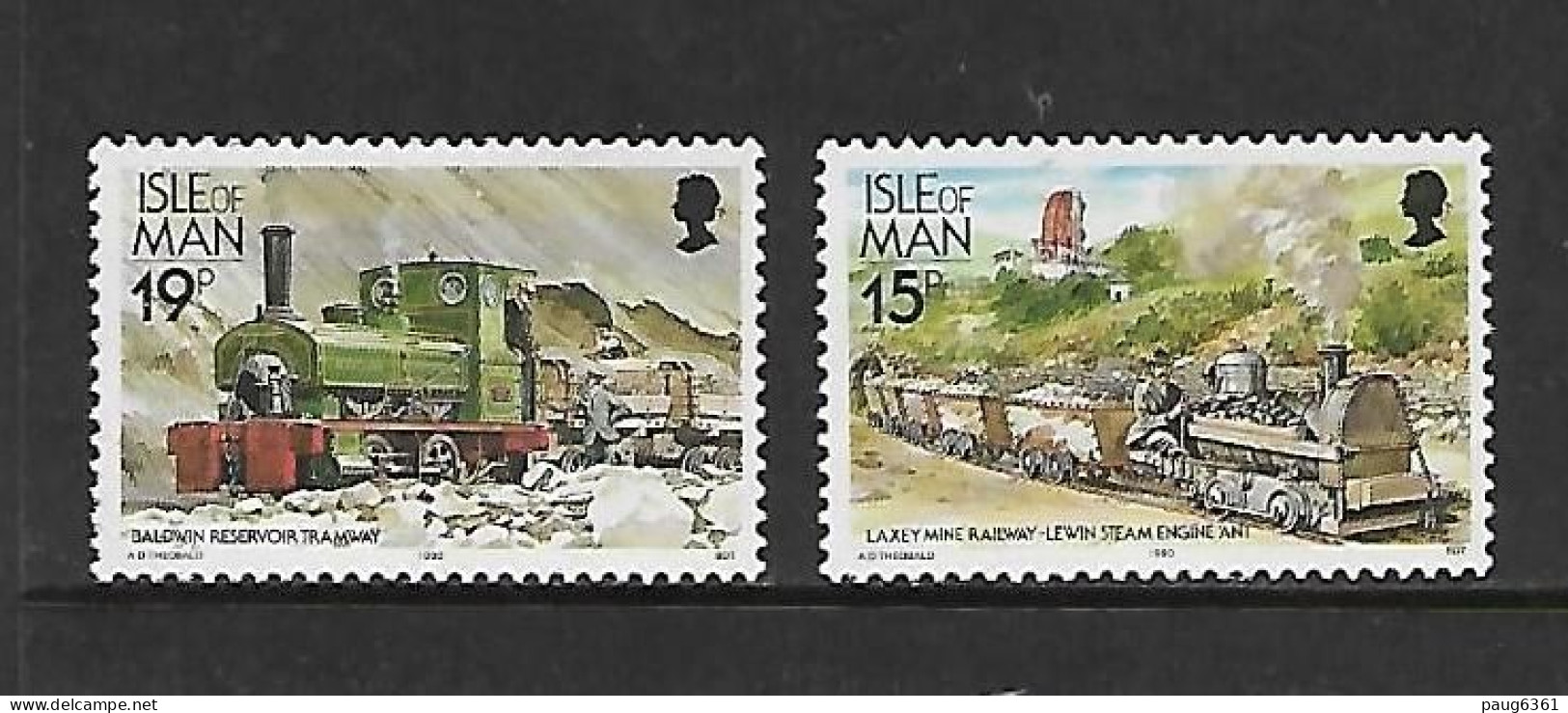 ILE DE MAN 1990 TRAINS  YVERT N°424/425 NEUF MNH** - Eisenbahnen