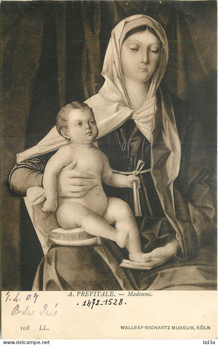 A. PREVITALE MADONNA - Tableaux, Vitraux Et Statues