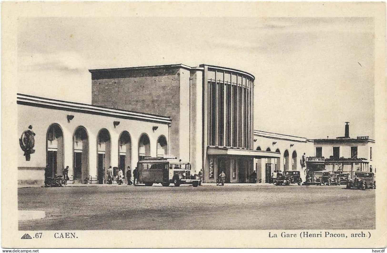CPA - édit. CAP - 67 - CAEN - La Gare (Henri Pacon, Architecte) - Caen