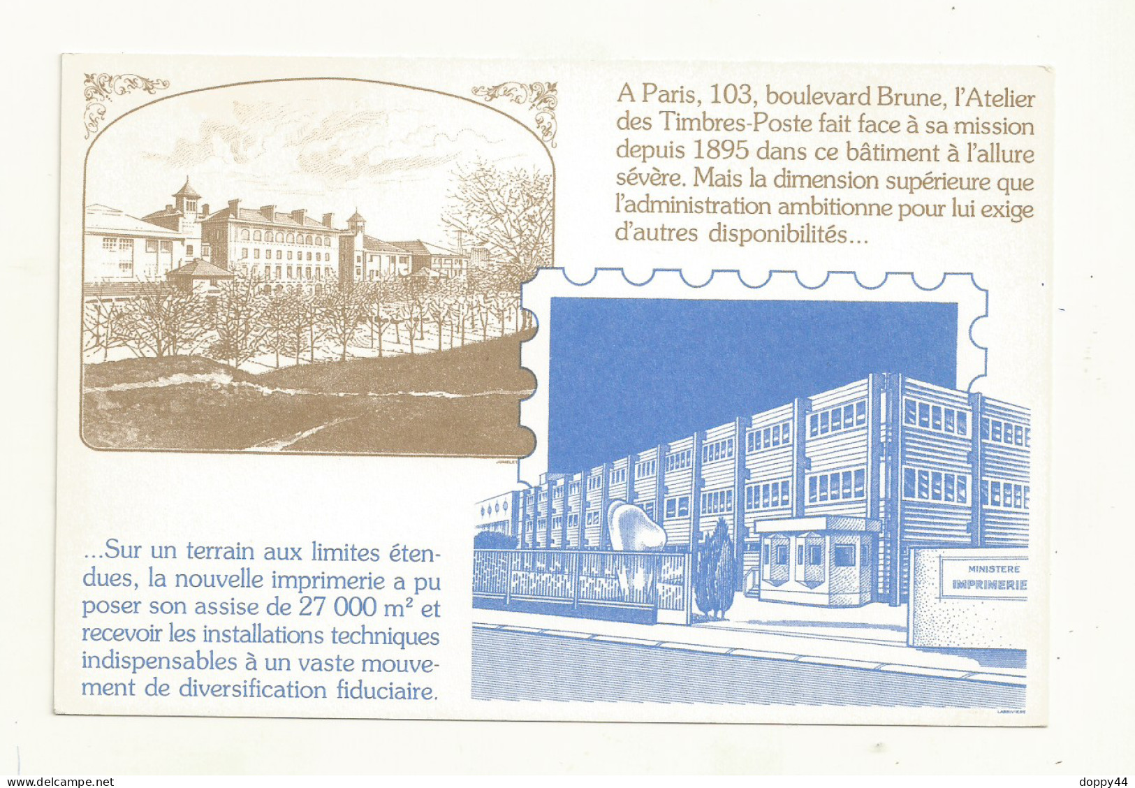 MARIANNE DE CHEFFER CARTE SOUVENIR DU 20 ème ANNIVERSAIRE DE L'IMPRIMERIE DES TP.PERIGUEUX - 1967-1970 Marianne Van Cheffer