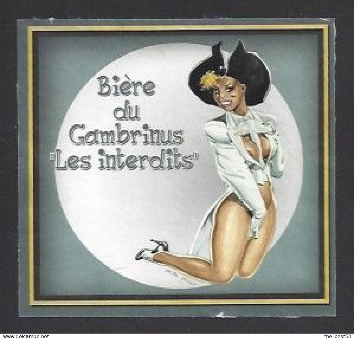 Etiquette De Bière Blonde   -  Du Gambrinus  "les Interdits"  -    Brasserie  La Houblonnière  à  Mulhouse (68) - Birra