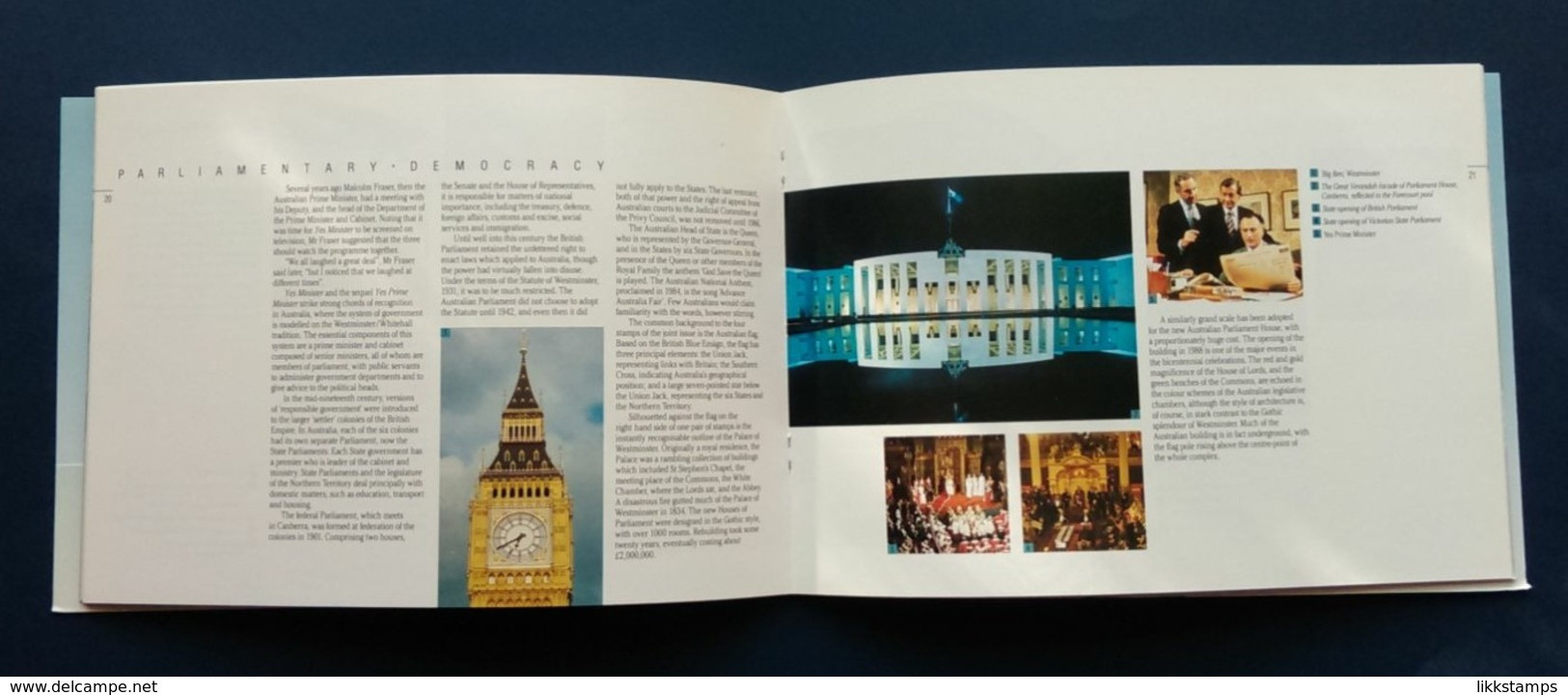 1988 THE BICENTENARY OF AUSTRALIAN SETTLEMENT BOOKLET & STAMPS ISSUED 21/06/1988 #A0018 - Postzegelboekjes