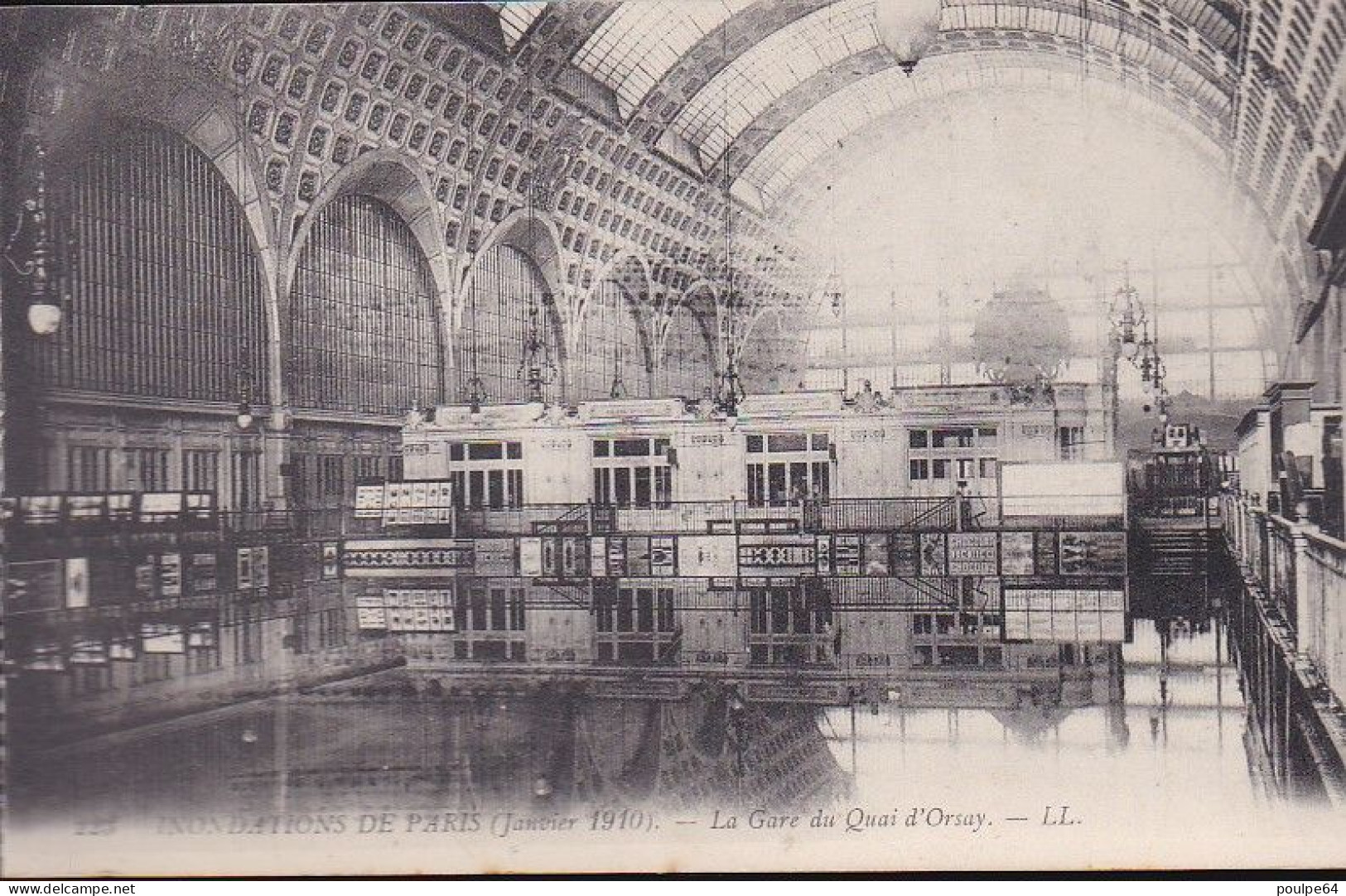 La Gare D' Orsay : Vue Intérieure, Inondation En Janvier 1910 - Metro, Stations