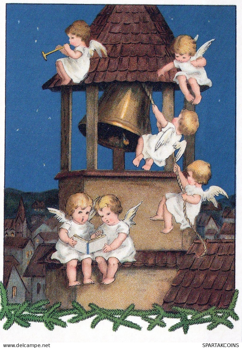 ENGEL WEIHNACHTSFERIEN Feiern & Feste Vintage Ansichtskarte Postkarte CPSM #PAH239.A - Anges