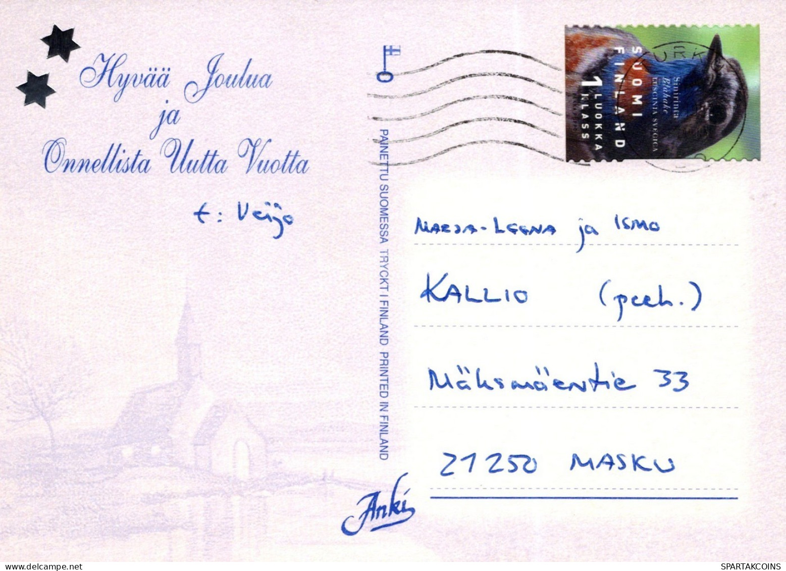 ÁNGEL NAVIDAD Vintage Tarjeta Postal CPSM #PAH025.A - Engelen