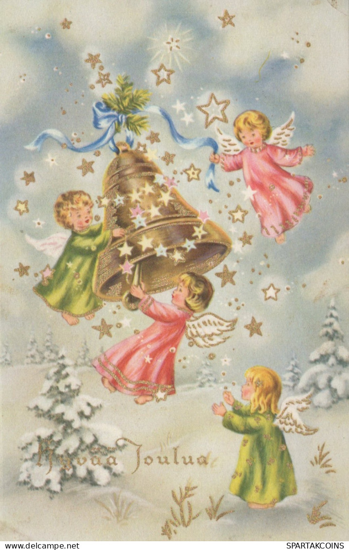 ANGEL CHRISTMAS Holidays Vintage Postcard CPSMPF #PAG847.A - Engel