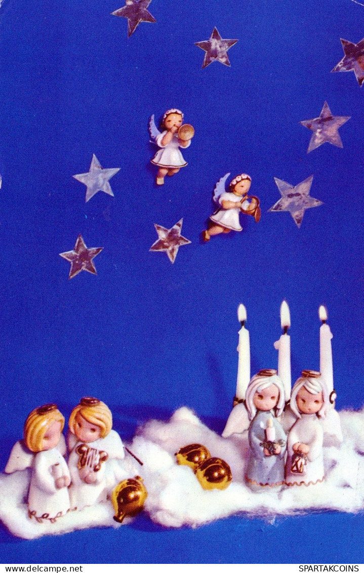 ANGEL CHRISTMAS Holidays Vintage Postcard CPSMPF #PAG738.A - Engelen
