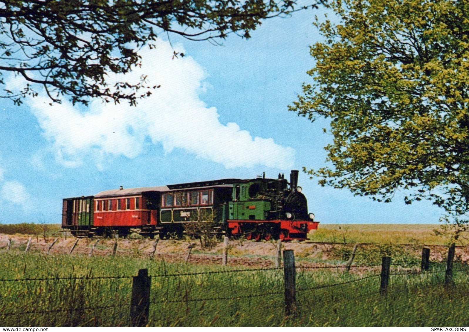 TRAIN RAILWAY Transport Vintage Postcard CPSM #PAA990.A - Trains