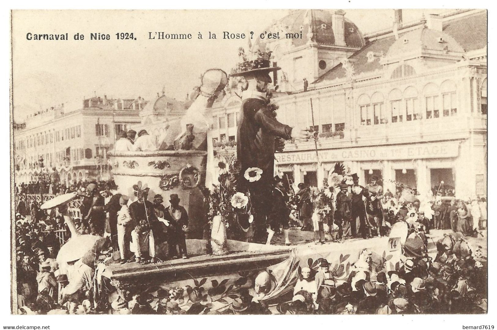 06  Nice - Carnaval De Nice 1924 - L'homme A La Rose ,  C'est Moi - Carnevale