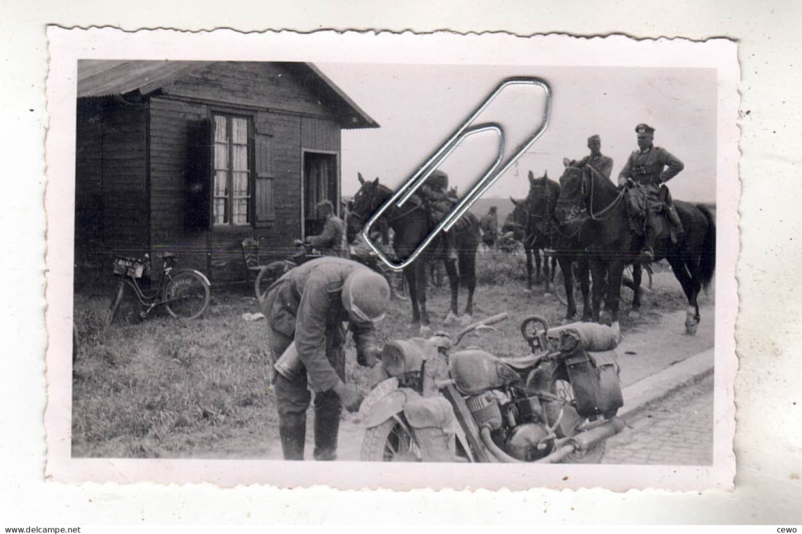 PHOTO GUERRE CHAR TANK MOTO ALLEMAND ZÜNDAPP - Guerre, Militaire