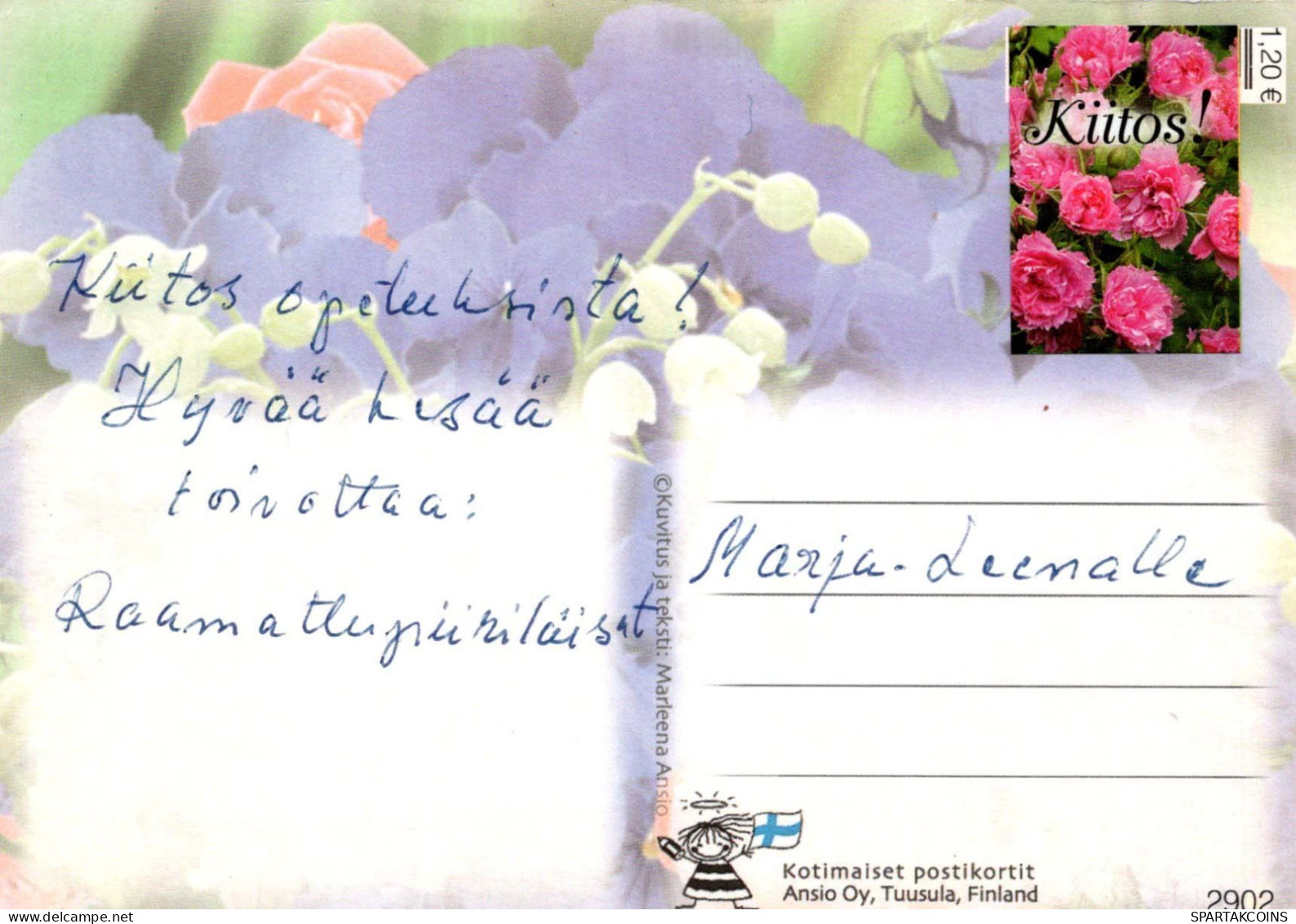FLOWERS Vintage Postcard CPSM #PBZ839.A - Flowers