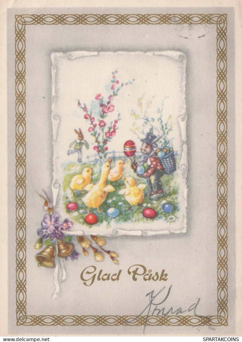 OSTERN HUHN EI Vintage Ansichtskarte Postkarte CPSM #PBP141.A - Easter