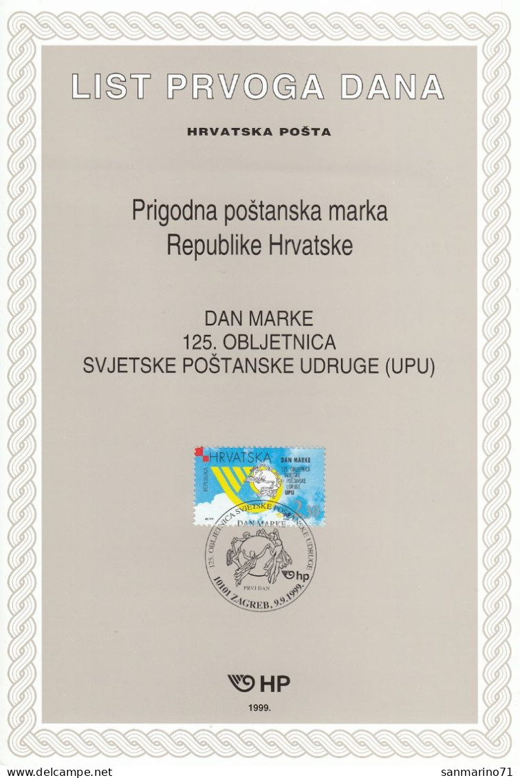 CROATIA First Day Panes 519 - Dag Van De Postzegel