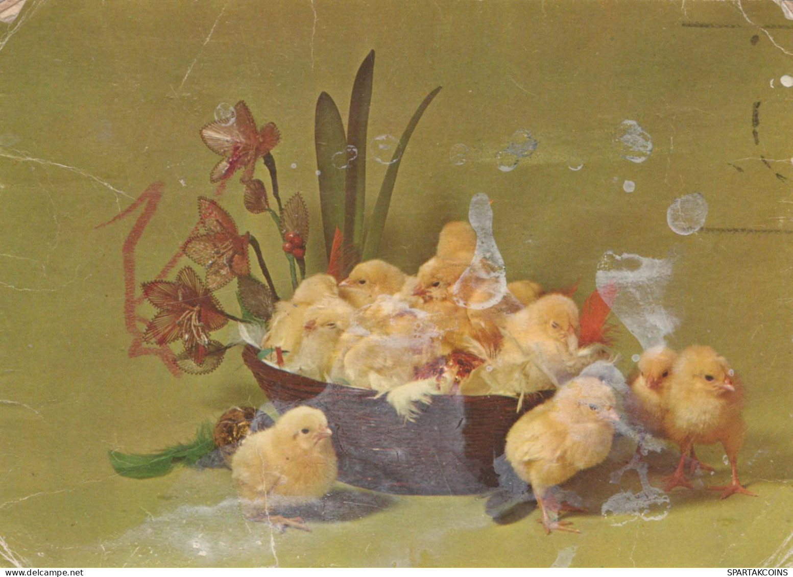 OSTERN HUHN Vintage Ansichtskarte Postkarte CPSM #PBO950.A - Easter