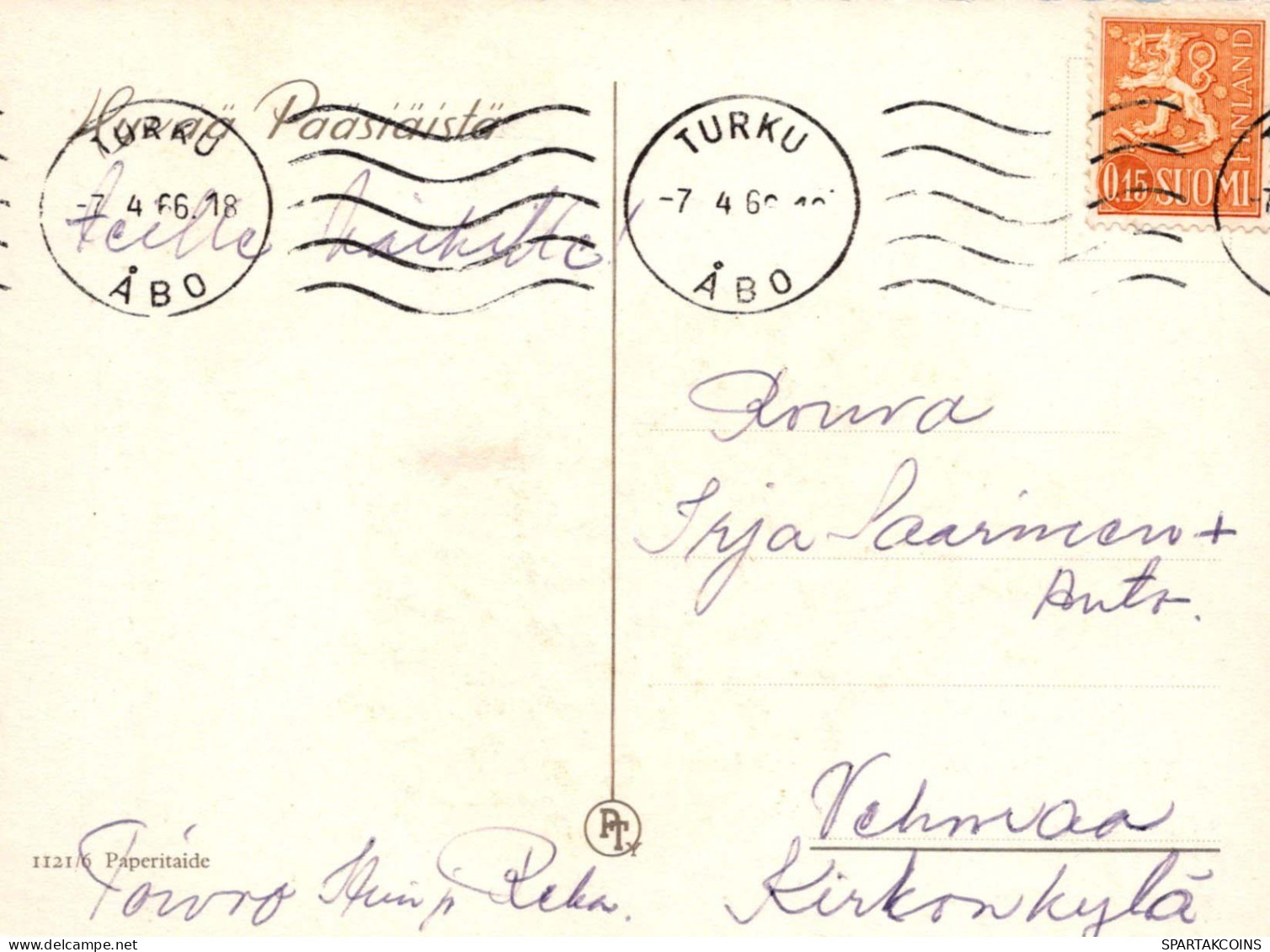 PASCUA POLLO HUEVO Vintage Tarjeta Postal CPSM #PBO717.A - Easter