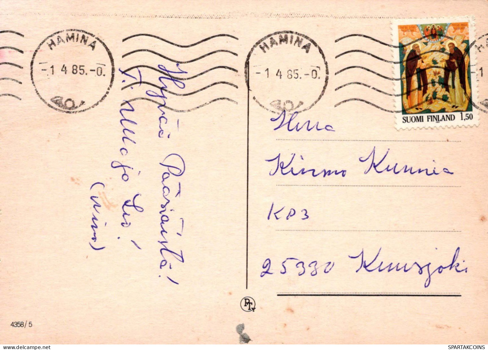 OSTERN HUHN EI Vintage Ansichtskarte Postkarte CPSM #PBO695.A - Easter