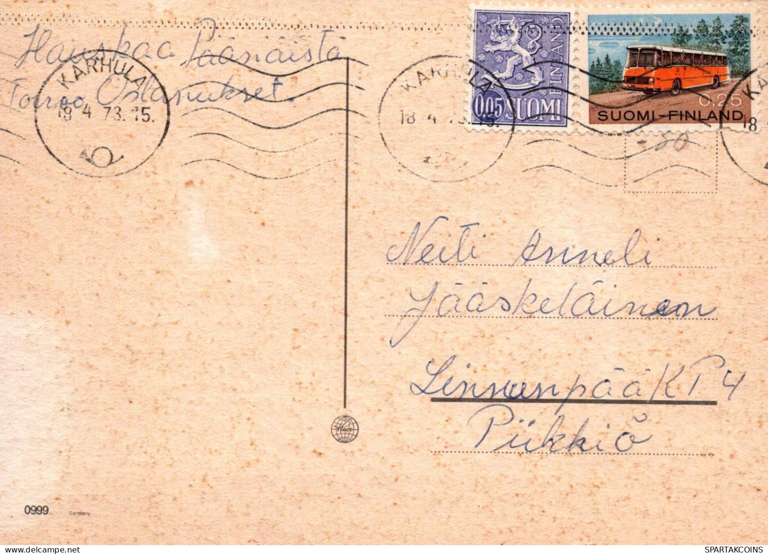 PASCUA CONEJO Vintage Tarjeta Postal CPSM #PBO427.A - Ostern