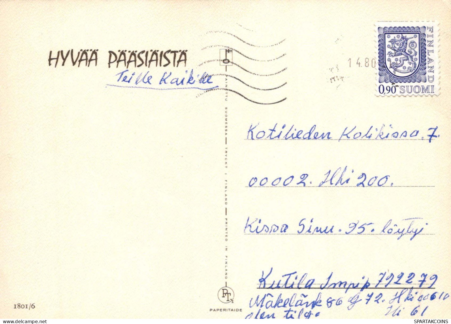 EASTER EGG Vintage Postcard CPSM #PBO176.A - Ostern
