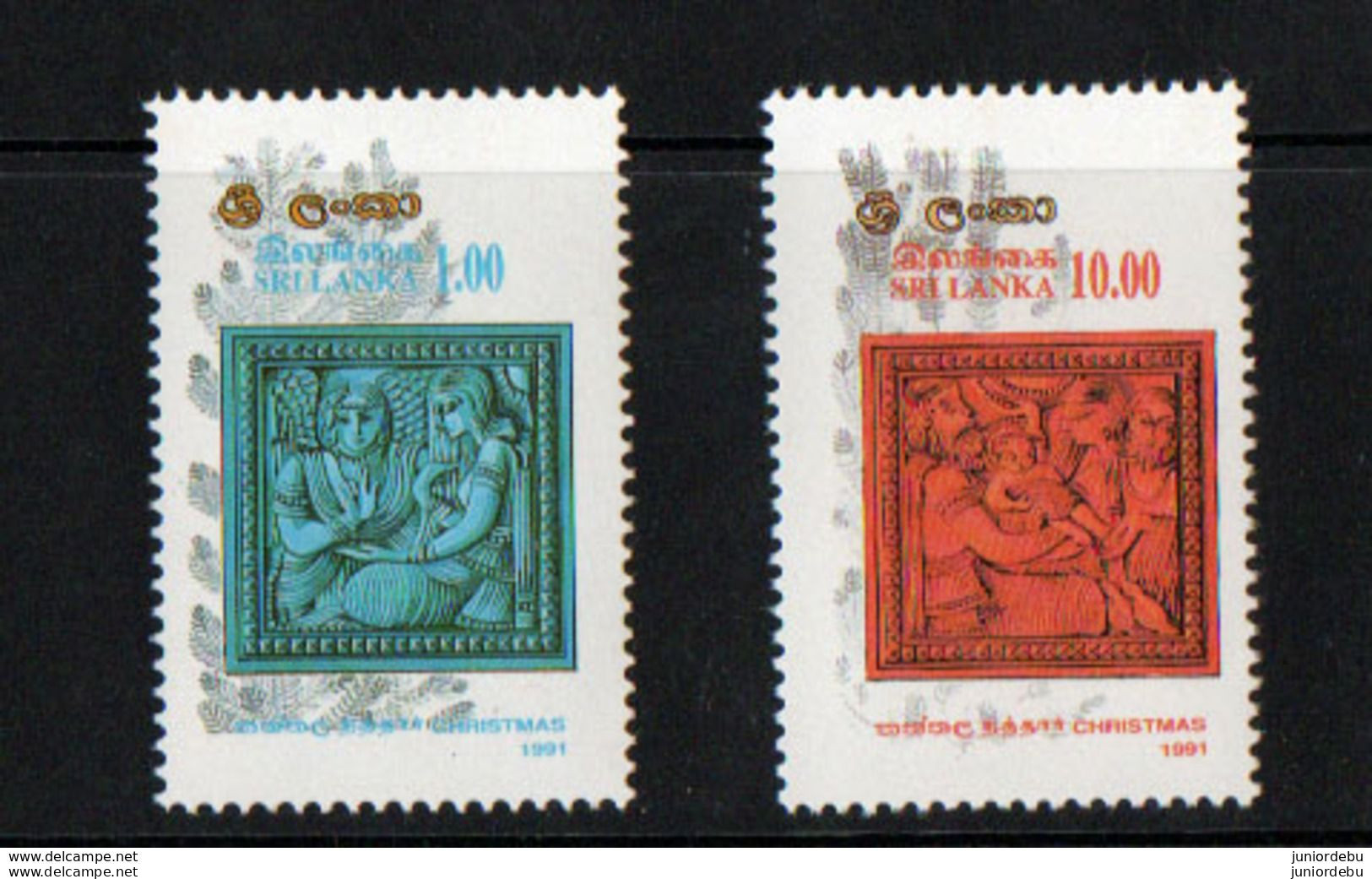 Sri Lanka - 1991 - Chrismas - Complete Set Of 2 - MNH. ( OL 23/02/2020) - Sri Lanka (Ceilán) (1948-...)