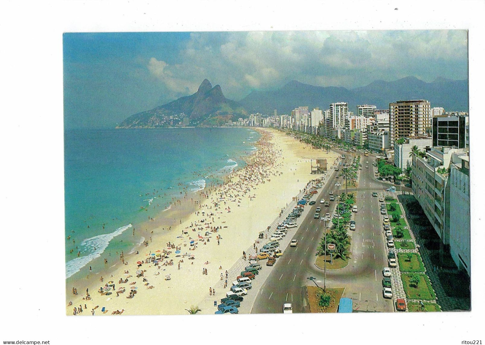 Cpm - Brésil -  Rio De Janeiro - Plage Ipanema - Voiture WV Coccinelle - 1987 - Rio De Janeiro