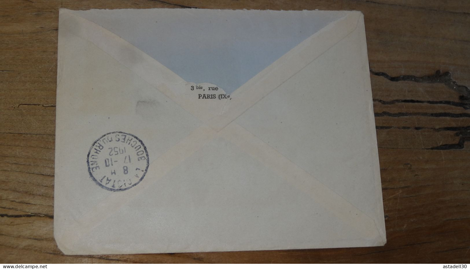 Enveloppe Recommandée PARIS Pour LA CIOTAT - 1952  ............BOITE1.......... 458 - 1921-1960: Moderne