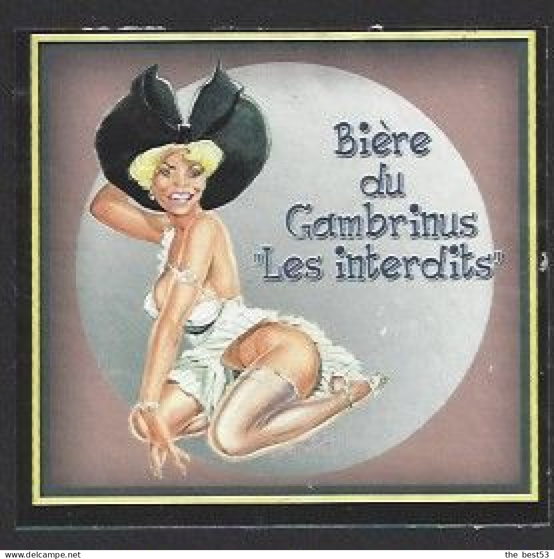 Etiquette De Bière Blonde   -  Du Gambrinus  "les Interdits"  -    Brasserie  La Houblonnière  à  Mulhouse (68) - Beer