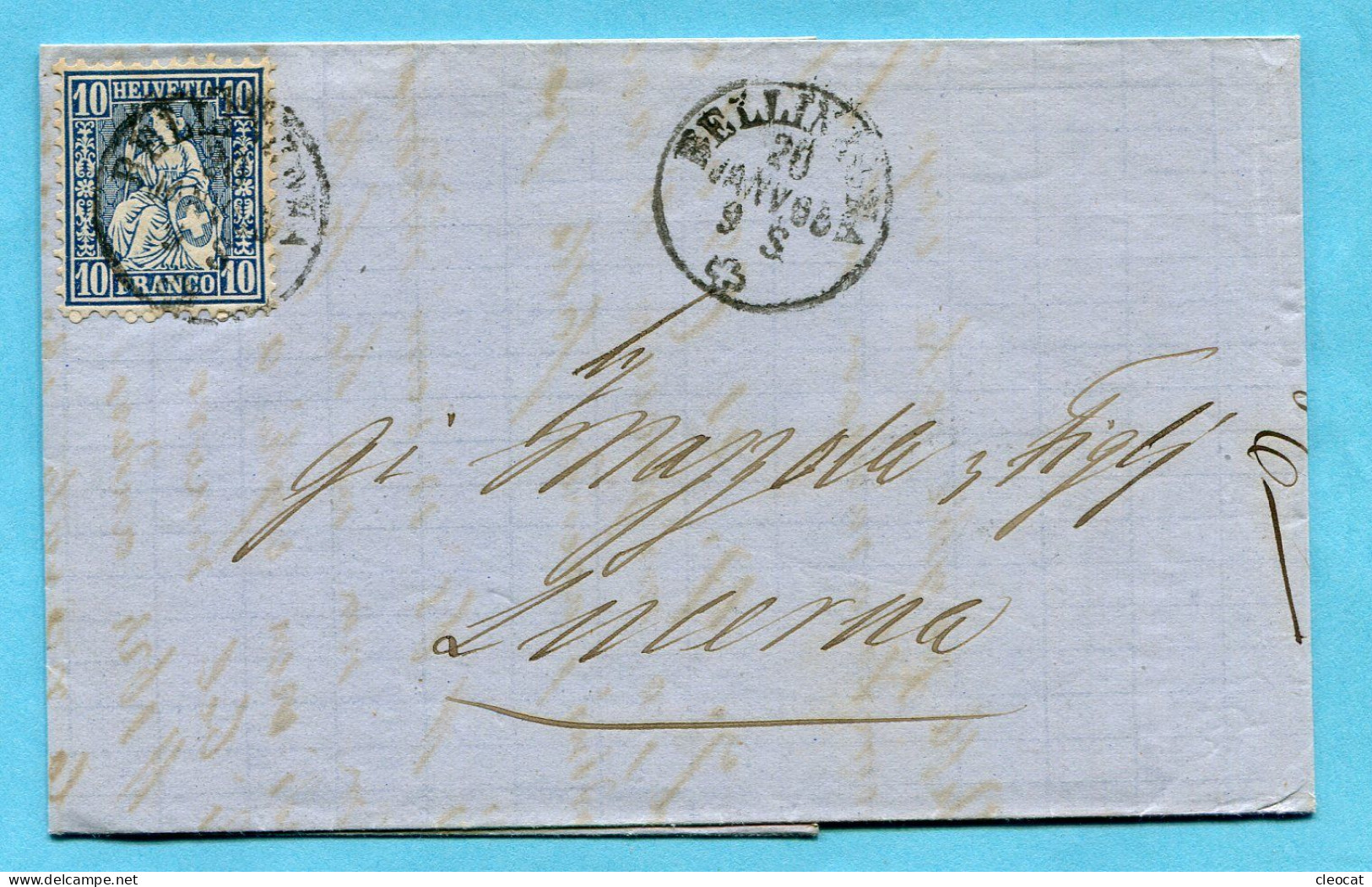 Faltbrief Von Bellinzona Nach Luzern 1865 - Storia Postale